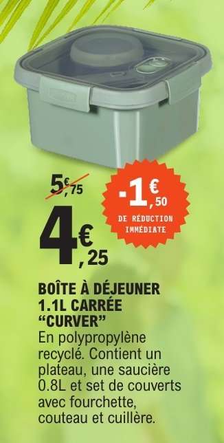 BOÎTE À DÉJEUNER 1.1L CARRÉE “CURVER”