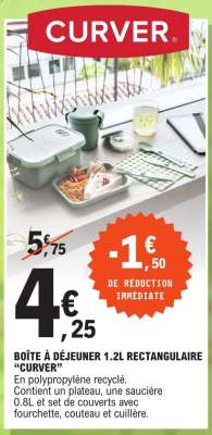 BOÎTE À DÉJEUNER 1.2L RECTANGULAIRE 'CURVER'