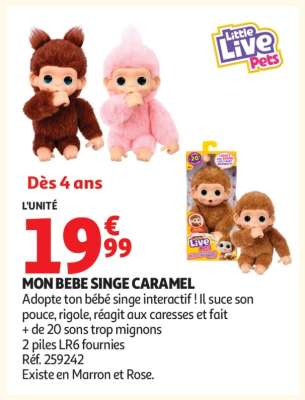 MON BEBE SINGE CARAMEL