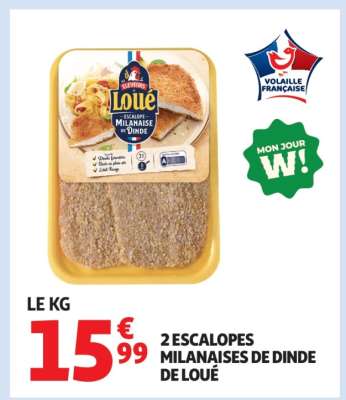 2 Escalopes Milanaises de Dinde de Loué