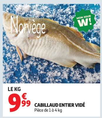 CABILLAUD ENTIER VIDÉ