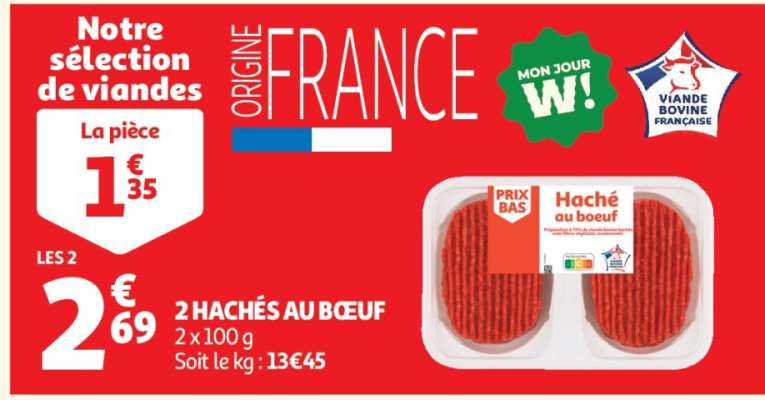 2 hachés au bœuf