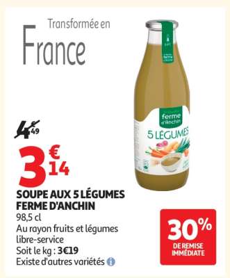 SOUPE AUX 5 LÉGUMES FERME D'ANCHIN