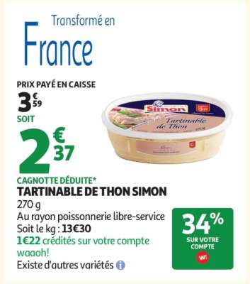 Tartinable De Thon Simon