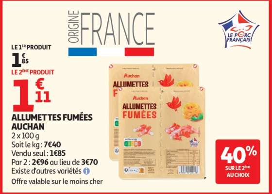 Allumettes Fumées Auchan