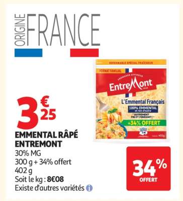 Emmental Râpé Entremont