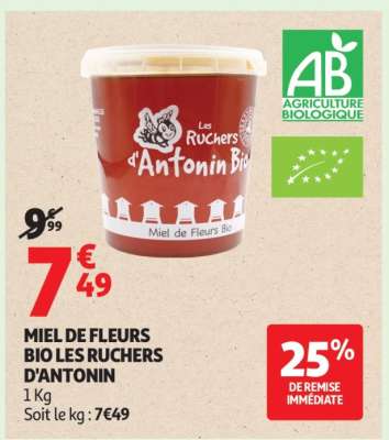 Miel De Fleurs Bio Les Ruchers D'antonin