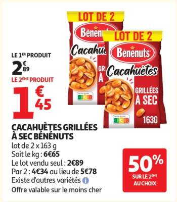 CACAHUÈTES GRILLÉES À SEC BÉNÉNUTS