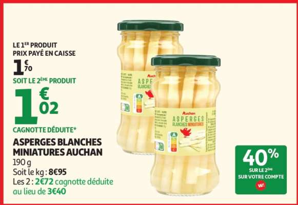 Asperges Blanches Miniatures Auchan