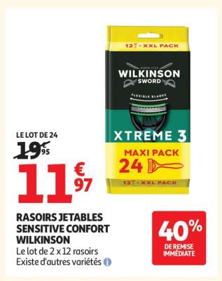 RASOIRS JETABLES SENSITIVE CONFORT WILKINSON