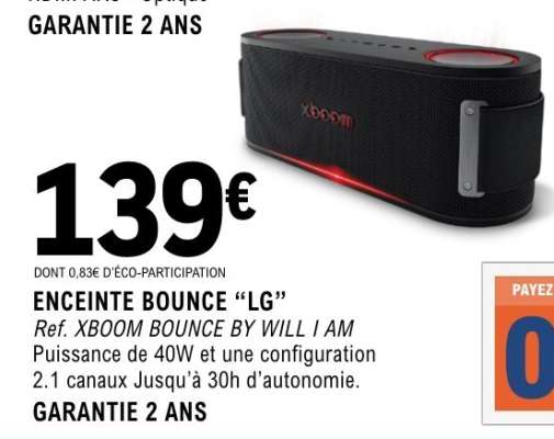 ENCEINTE BOUNCE “LG”