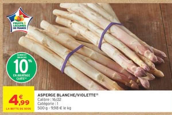 Asperge blanche violette