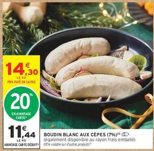 BOUDIN BLANC AUX CÈPES (7%)