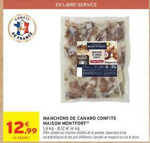 MANCHONS DE CANARD CONFITS "MAISON MONTFORT"