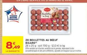 28 BOULETTES AU BŒUF «BIGARD»