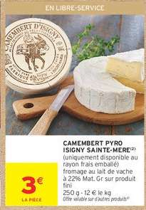 CAMEMBERT PYRO ISIGNY SAINTE-MÈRE