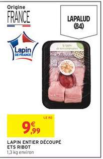 LAPIN ENTIER DÉCOUPÉ ETS RIBOT