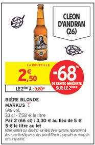 BIÈRE BLONDE MARKUS
