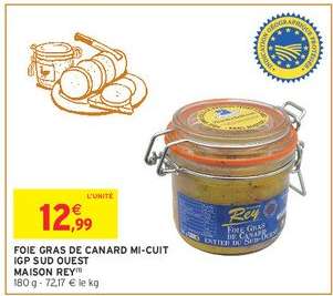 FOIE GRAS DE CANARD MI-CUIT IGP SUD-OUEST 'MAISON REY'