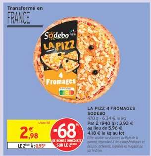LA PIZZ 4 FROMAGES SODEBO