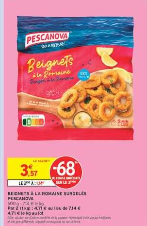 BEIGNETS À LA ROMAINE SURGELÉS PESCANOVA