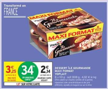 Dessert Île Gourmande Maxi Format Yoplait