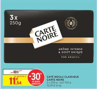 Café Moulu Classique Carte Noire