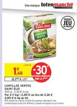 LENTILLES VERTES SAINT ÉLOI
