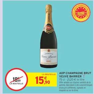 AOP CHAMPAGNE BRUT VEUVE BARRIER