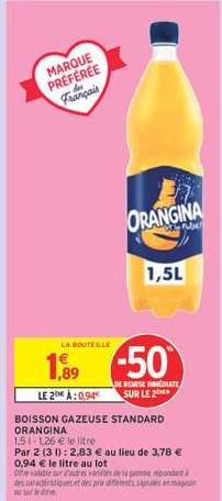 Boisson Gazeuse Standard Orangina