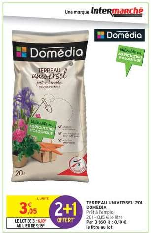 TERREAU UNIVERSEL 20L DOMÉDIA