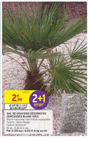 SAC DE GRAVIERS DÉCORATIFS CONCASSÉ BLANC 10KG
