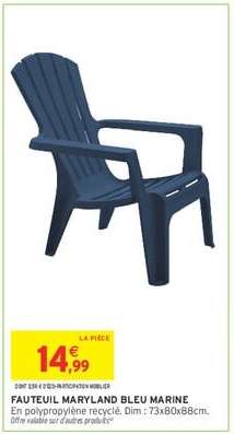FAUTEUIL MARYLAND BLEU MARINE
