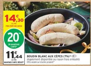 BOUDIN BLANC AUX CÈPES (7%)