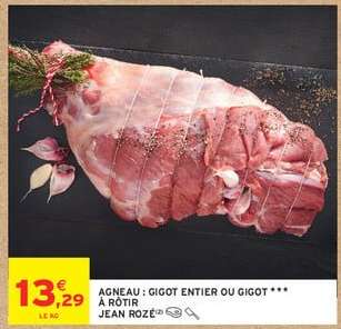 AGNEAU : GIGOT ENTIER OU GIGOT ** À RÔTIR JEAN ROZÉ