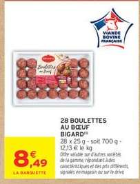 28 BOULETTES AU BŒUF «BIGARD»