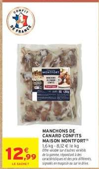 MANCHONS DE CANARD CONFITS "MAISON MONTFORT"