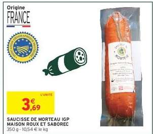 Saucisse de Morteau IGP Maison Roux et Saborec