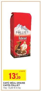 CAFÉ IDÉAL GRAINS CAFÉS FOLLIET