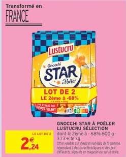 Gnocchi Star à Poêler Lustucru Sélection