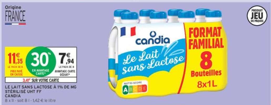 Candia Le Lait sans Lactose