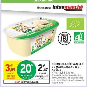 CRÈME GLACÉE VANILLE DE MADAGASCAR BIO ADÉLIE