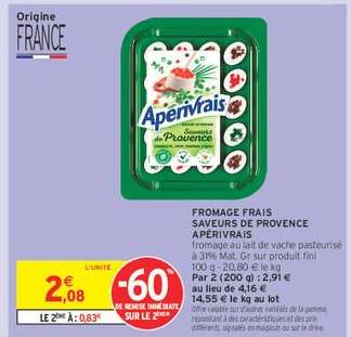 FROMAGE FRAIS SAVEURS DE PROVENCE APÉRIVRAIS