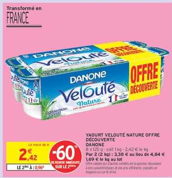 YAOURT VELOUTÉ NATURE OFFRE DÉCOUVERTE