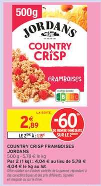 COUNTRY CRISP FRAMBOISES JORDANS