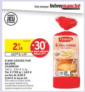 8 Mini Gâches Pur Beurre Chabrior