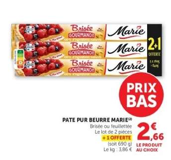 PATE PUR BEURRE MARIE