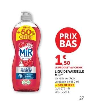 LIQUIDE VAISSELLE MIR