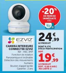 CAMERA INTERIEURE CONNECTEE EZVIZ