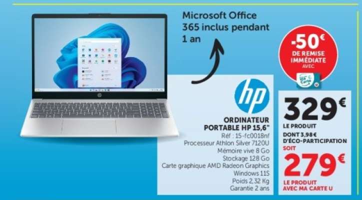 ORDINATEUR PORTABLE HP 15,6"